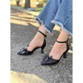 کفش مجلسی پاپیونی نگین دار